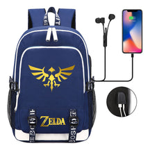 Golden Usb Youth Student Backpack For Leisure Sports Backpack