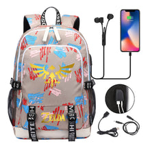 Golden Usb Youth Student Backpack For Leisure Sports Backpack