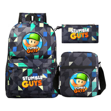 Printed Youth Student School Bag Three Piece Set Men's And Women's Shoulder Set Backpack