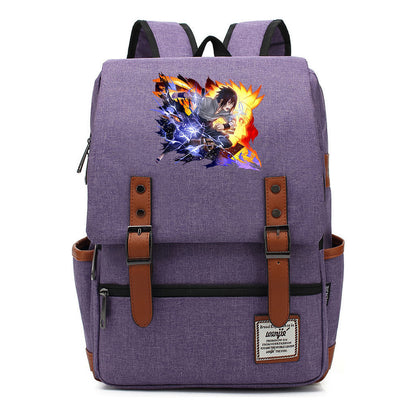 Naruto Printed Student Backpack For Men And Women, Casual Belt Buckle, Classic Backpack