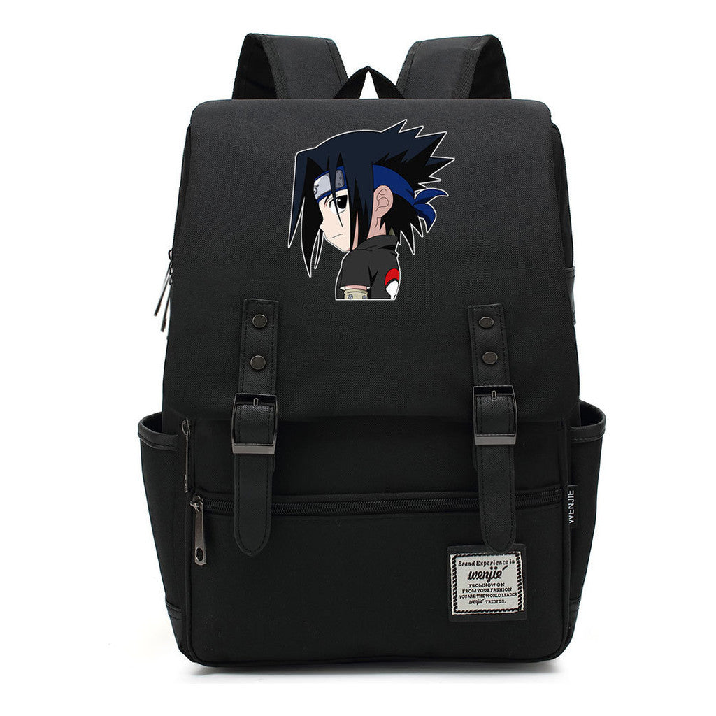 Naruto Printed Teenage Student Backpack For Men And Women, Casual Belt Buckle, Classic Backpack