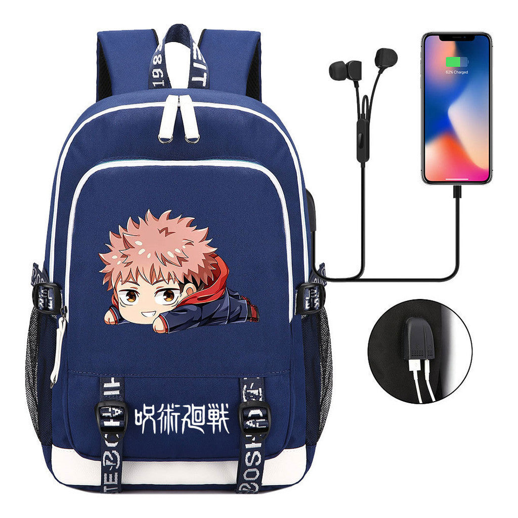 Youth Student Backpack Usb Men's And Women's Leisure Backpack