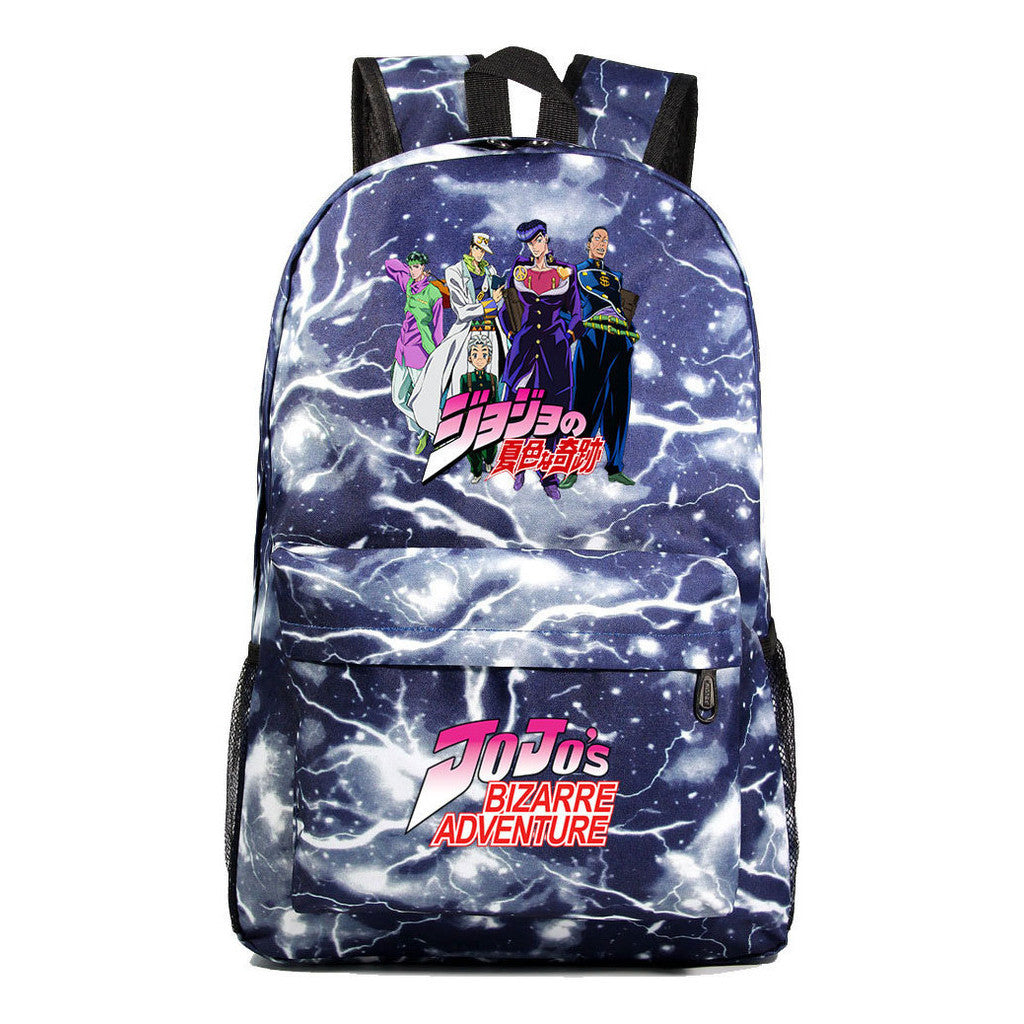 Cartoon Anime Jojo's Wonderful Adventure Print Student Backpack Casual Backpack