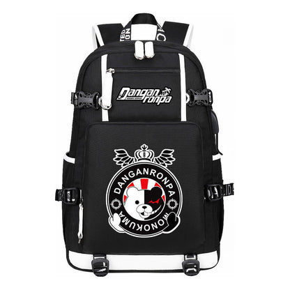 Bullet Theory Breaks Usb Large Capacity Youth Student Backpack Men's And Women's Leisure Travel Backpack