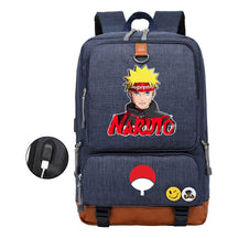 Naruto Printed Usb Student Backpack For Leisure Travel Backpack
