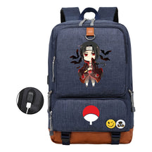 Naruto Print Usb Youth Student Backpack Leisure Travel Backpack