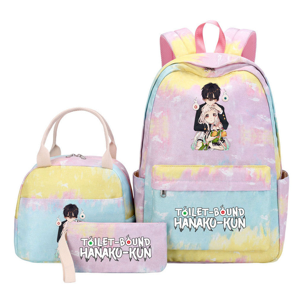 Student Girl Backpack Lunch Bag Three Piece Set Backpack Set