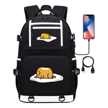 Cartoon Comics Lazy Egg Usb Youth Student Backpack Boys And Girls Backpack Leisure Travel Bag
