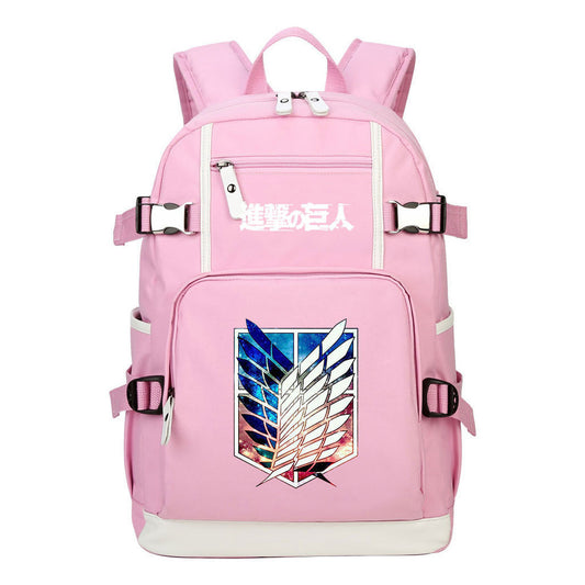 Giant Wings Of Cartoon And Anime Attack Youth Student Backpack, Leisure Travel Backpack