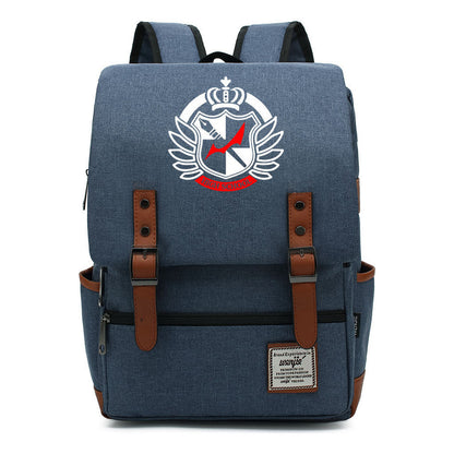 Printed Teenage Student Backpack For Men And Women With Casual Belt Buckle Classic Backpack