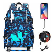 Blue Night Light Death Note Usb Youth Student School Bag Men's And Women's Leisure Travel Backpack