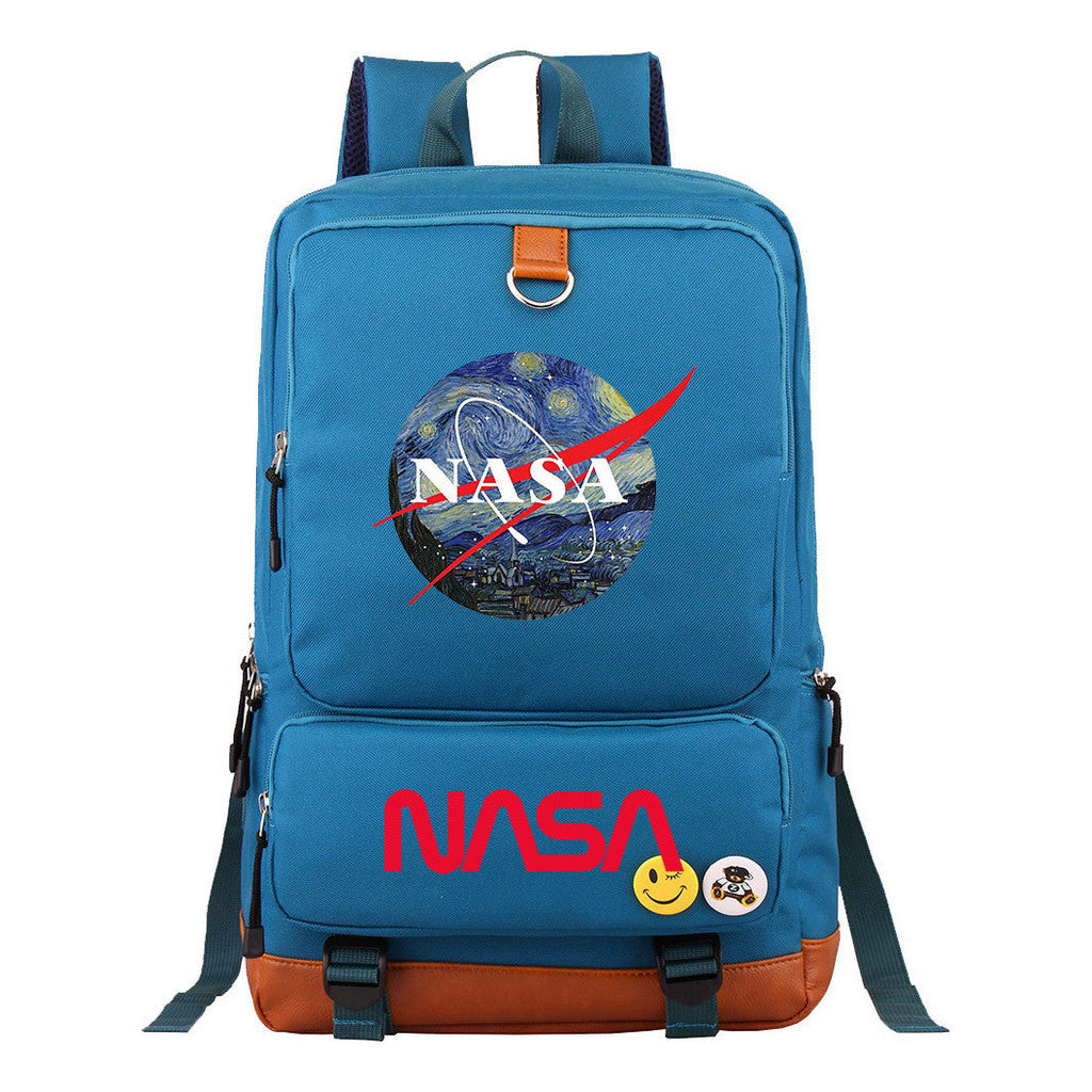Nasa Fashion Printed Youth Student School Bag Large Capacity Travel Bag Men's And Women's Backpack