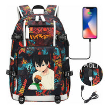 Volleyball Youth Usb Large Capacity Youth Student School Bag Men's And Women's Leisure Travel Backpack