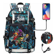 Legend Of Zelda Usb Youth Student Backpack For Leisure Travel Backpack