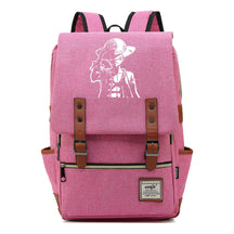 Anime Pirate King Luffy Printed Youth Student School Bag Casual Belt Buckle Classic Backpack