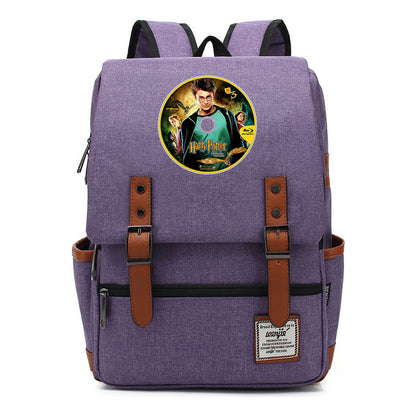 School Of Witchcraft And Wizardry Printed Youth School Bag Casual Belt Buckle Classic Backpack