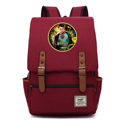 School Of Witchcraft And Wizardry Printed Youth School Bag Casual Belt Buckle Classic Backpack