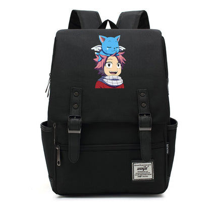 Printed Schoolbag Leisure Belt Buckle Classic Backpack For Young Students