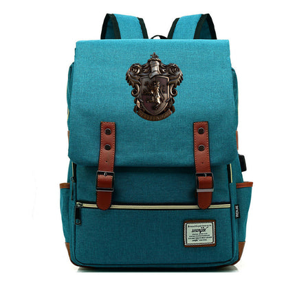 Academy Of Magic Teen Student School Bag Usb Casual Belt Buckle Backpack