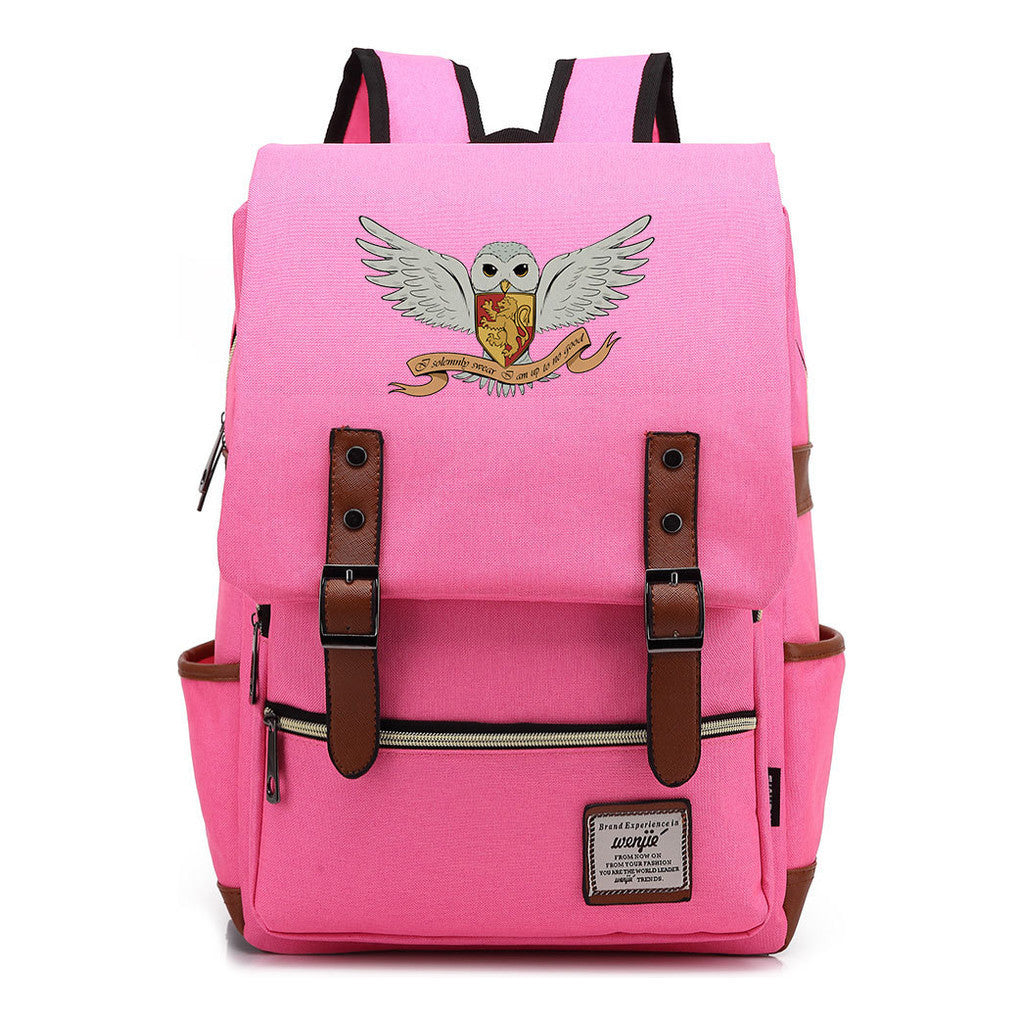 School Of Witchcraft And Wizardry Printed Student Backpack For Men And Women, Casual Belt Buckle, Classic Backpack 43*29*13.5cm