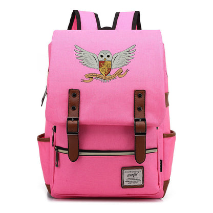 School Of Witchcraft And Wizardry Printed Student Backpack For Men And Women, Casual Belt Buckle, Classic Backpack 43*29*13.5cm
