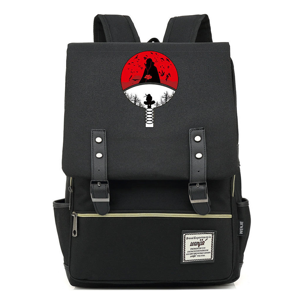 Naruto Printed Teenage Student Backpack For Men And Women, Casual Belt Buckle, Classic Backpack