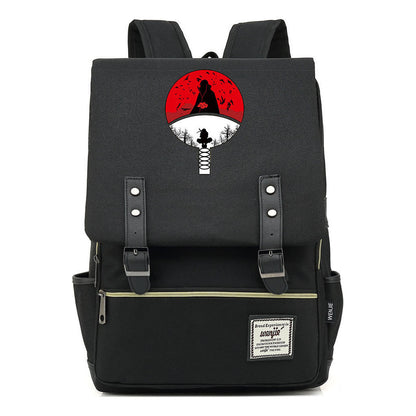 Naruto Printed Teenage Student Backpack For Men And Women, Casual Belt Buckle, Classic Backpack