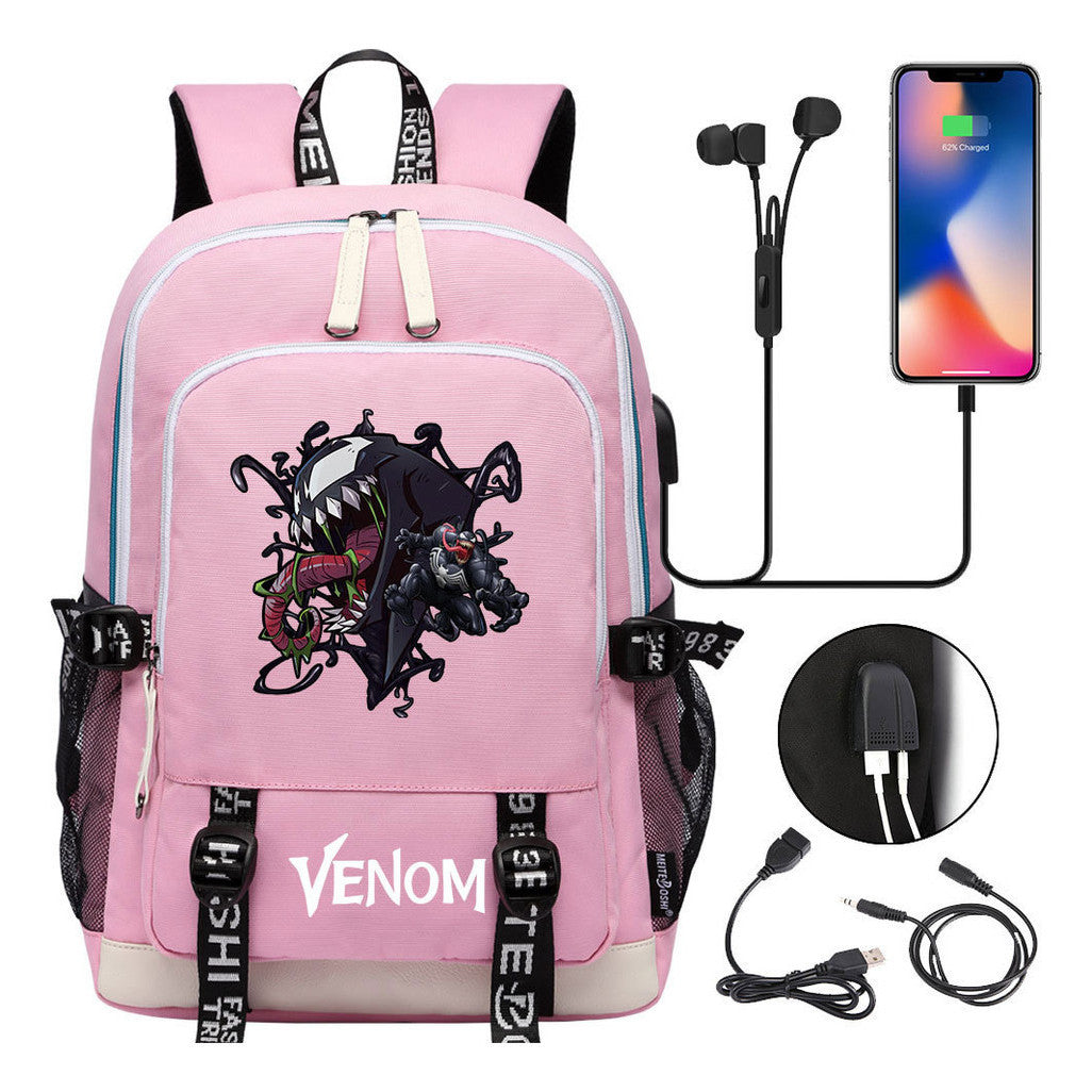 Youth Student Backpack Usb Men's And Women's Leisure Backpack