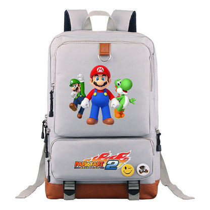 Super Mario Print Youth Student Backpack, Travel Bag, Men's And Women's Backpack