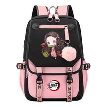 Comic Cartoon Fashion Usb Youth Student Backpack With Casual Woven Strap Flip Back Backpack