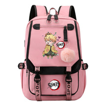 Cartoon Fashion Usb Student Backpack With Casual Woven Strap Flip Back Backpack
