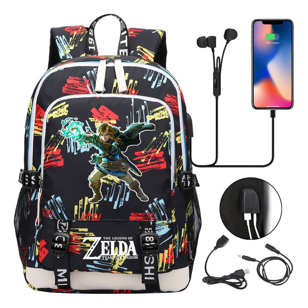 Usb Teen School Bag Men's And Women's Sports Backpacks