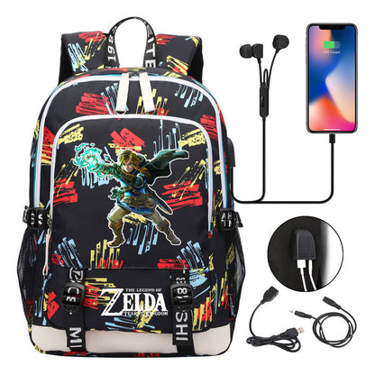 Usb Teen School Bag Men's And Women's Sports Backpacks