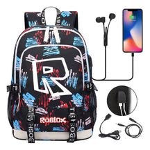 Printed Youth Student Backpack Usb Casual Backpack