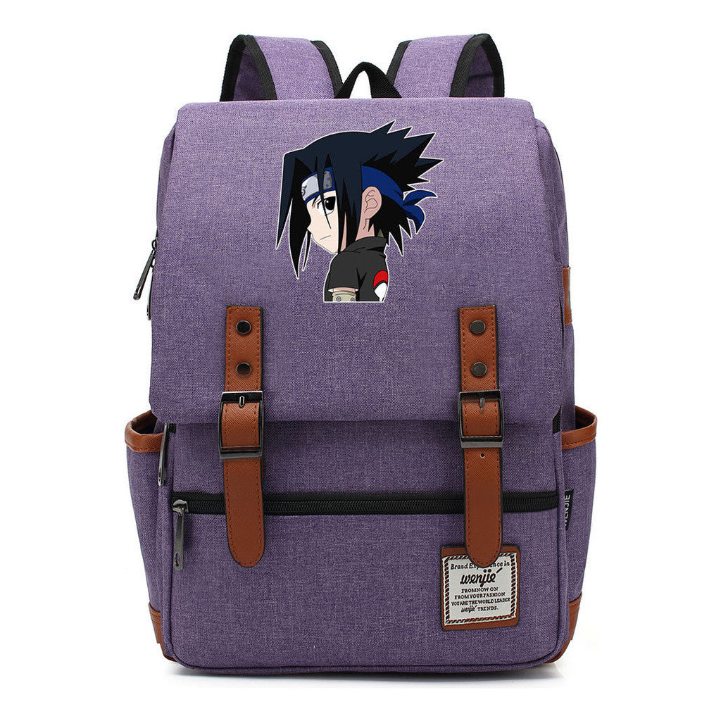 Naruto Printed Teenage Student Backpack For Men And Women, Casual Belt Buckle, Classic Backpack