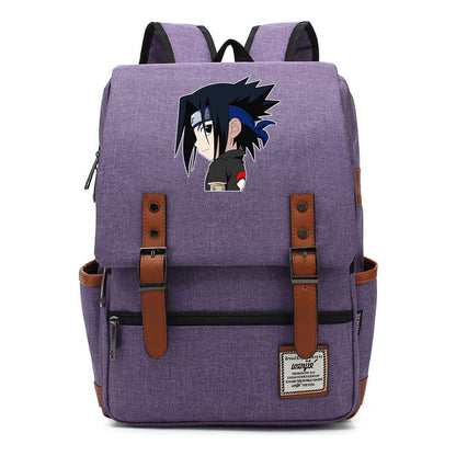 Naruto Printed Teenage Student Backpack For Men And Women, Casual Belt Buckle, Classic Backpack