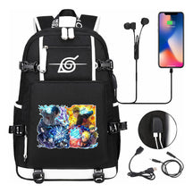 Naruto Usb Large Capacity Youth Student Backpack For Men And Women's Leisure Travel Backpack
