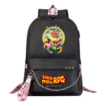 Mario Printed Usb Youth Student Backpack For Men And Women's Leisure Travel Backpack