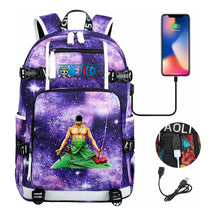 Pirate King Lufei Printed Youth Student Backpack With Large Capacity Leisure Travel Backpack