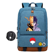 Naruto Printed Usb Student Backpack For Leisure Travel Backpack