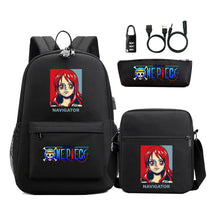 Usb Password Lock Student Backpack Three Piece Set Backpack Set