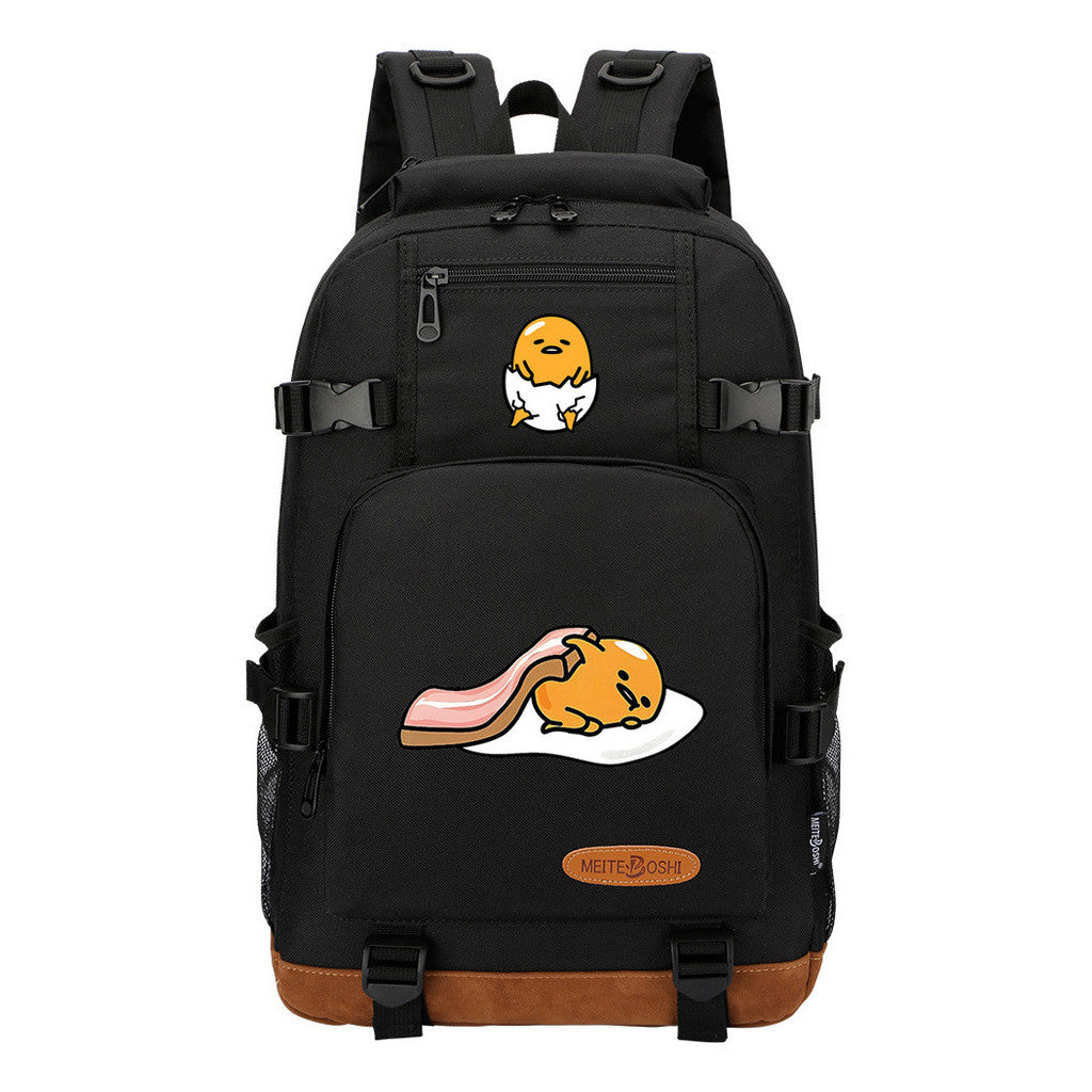 Lazy Egg Teenage Student Backpacks Boys And Girls Backpack