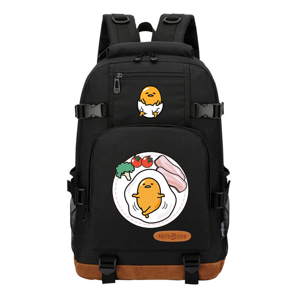 Lazy Egg Teenage Student Backpacks Boys And Girls Backpack