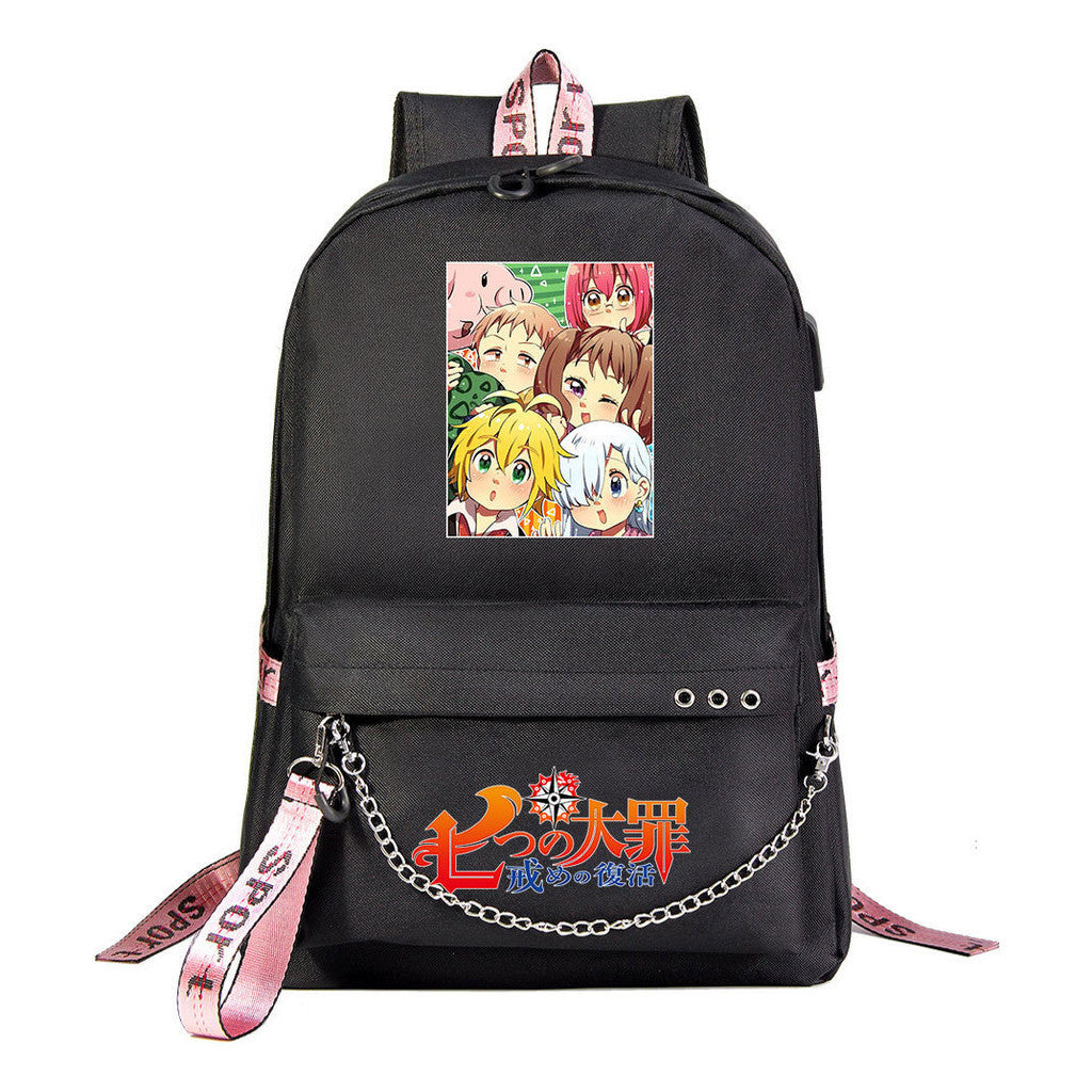 Usb Youth Student Backpack For Boys And Girls Leisure Travel Backpack