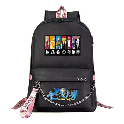 Usb Youth Student Backpack For Boys And Girls Leisure Travel Backpack