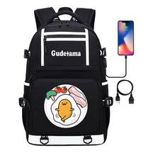 Cartoon Super Cute Lazy Egg Usb Student Backpack For Boys And Girls Backpack Leisure Travel Bag