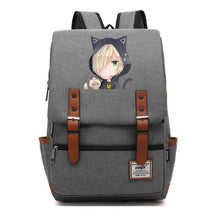 Yuri On The Ice Student Backpack, Men's And Women's Leisure Belt Buckle Backpack