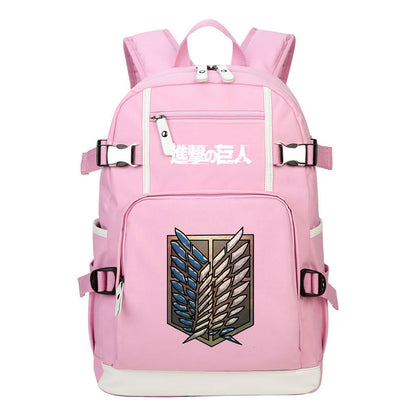 Giant Wings Of Cartoon And Anime Attack Youth Student Backpack, Leisure Travel Backpack