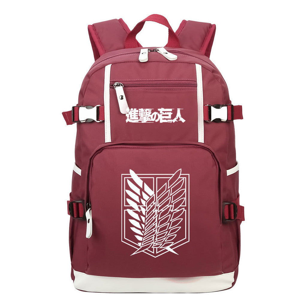 Giant Winged Soldier Captain Of Anime Attack Student Backpack, Leisure Travel Backpack