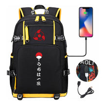 Naruto Usb Youth Student Backpack For Men And Women Leisure Travel Backpack